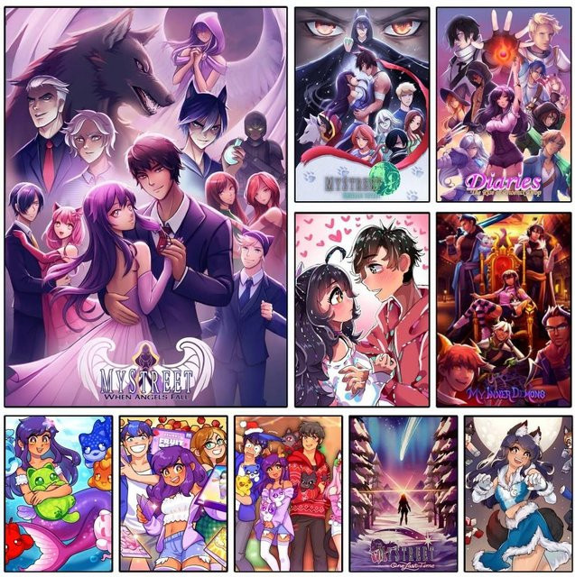 Aphmau Aesthetic Poster Vintage Wandkunst in Multicolour, HD-Druck auf Papier, B/H: 15,0 x 15,0 cm - Bild 1
