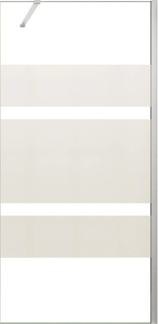AICA Walk In Duschwand aus ESG-Glas, teilsatiniert, mit Stabilisator, Farbe: Silber, B/H: 120 x 190 cm, Glasstärke: 6 mm - Bild 1