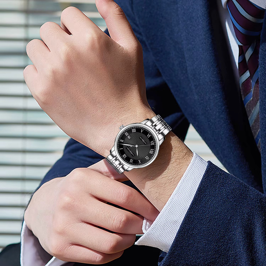 LUOLINGONGJUE Armbanduhr, Automatik, Edelstahl, Weiß, Herren - Bild 2