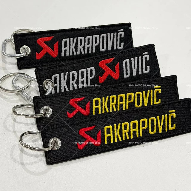 Akrapovic Schlüsselanhänger, geflochtener Riemen, Unisex - Bild 1