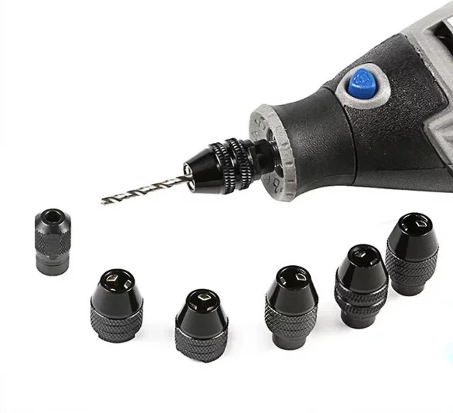 Dremel Mini-Bohrfutter-Zubehör M8 / M7 in Schwarz für Drehwerkzeuge und Schleifer - Bild 1