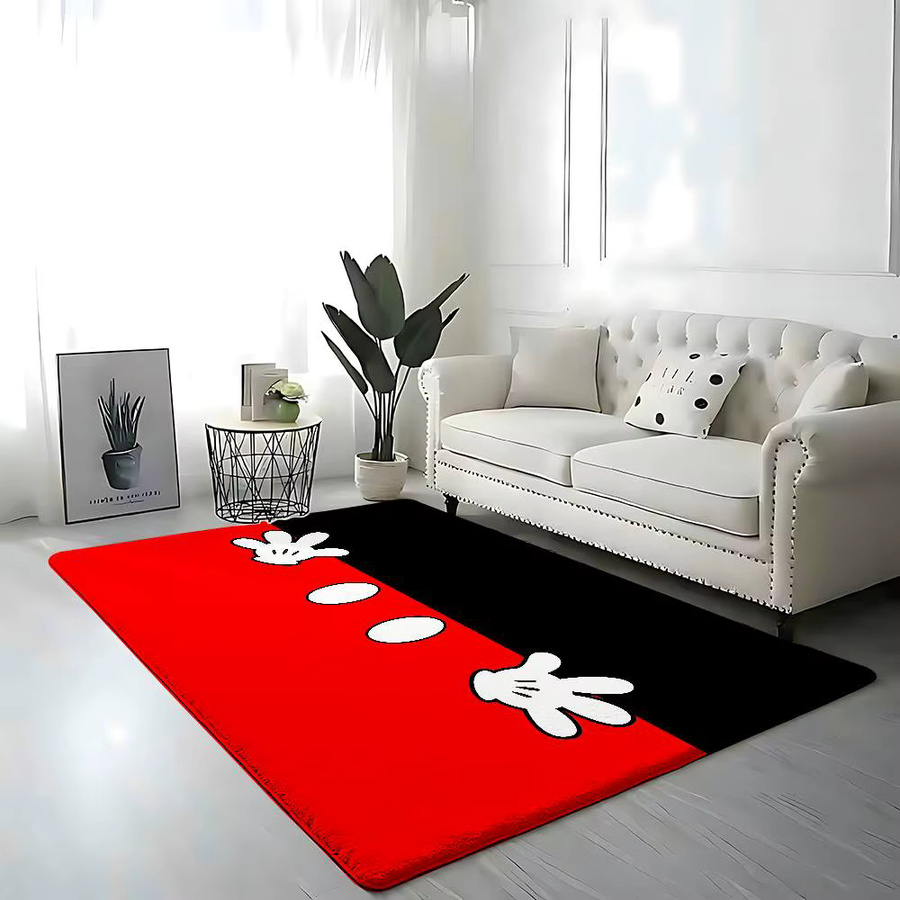 Rutschfeste Mickey Mouse Fußmatte von 52TOYS in Rot, rechteckig aus Polyester, Breite: 60,0 cm, Tiefe: 40,0 cm - Bild 2