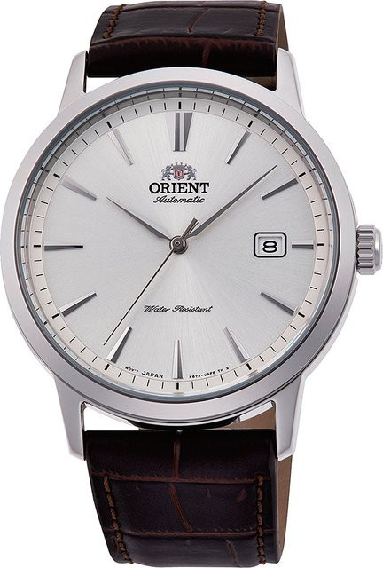 Orient Automatik Herrenuhr, Edelstahl, 42 mm, Leder, Silber, 5 ATM - Bild 1