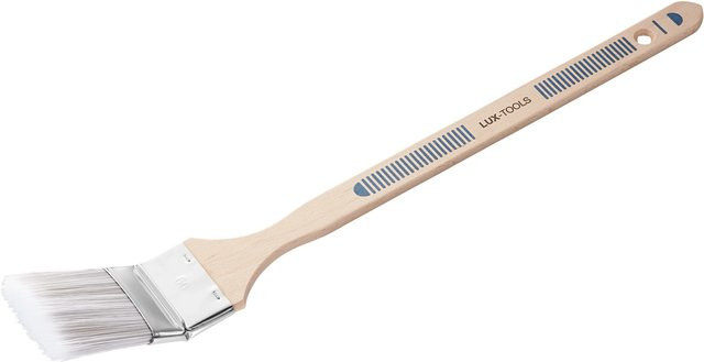 LUX-TOOLS Eckenpinsel für Lack mit synthetischen Borsten und rutschfestem Holzgriff, Breite: 60 mm - Bild 1
