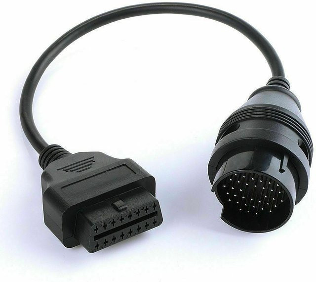 OBD1 auf OBD2 Diagnose-Adapter 38Pin zu 16Pin für Mercedes W124 W140 W202 W210 in Schwarz - Bild 1