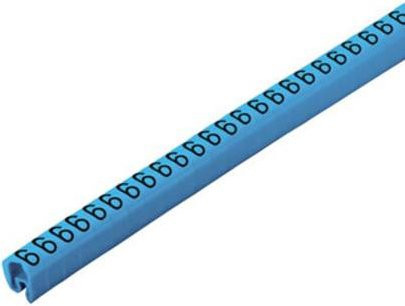 Weidmüller Kennzeichnungsring CLI C 2-4 BL/SW 6 CD in Blau aus Kunststoff mit Außendurchmesser-Bereich 4 bis 10mm - Bild 1