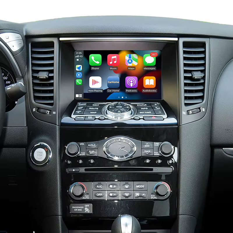 Bonroad Wireless CarPlay und Android Auto Nachrüstsatz mit Mirror Link für Infiniti QX70 FX37 FX35 QX50 EX25 EX37 QX80 QX56 in Schwarz - Bild 6