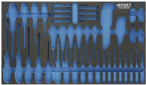 Hazet 2K-Weichschaum-Einlage 163-480L in Blau, B/T: 69,1 x 39,2 cm - Bild 1