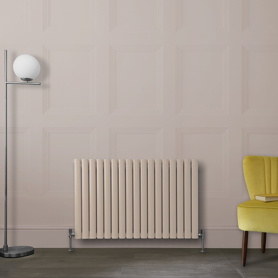 Design Heizkörper Horizontal Doppellagig von Revive in Rosa Rose Petal Pink, B: 100 cm, H: 63,5 cm, T: 6,35 cm - Bild 1