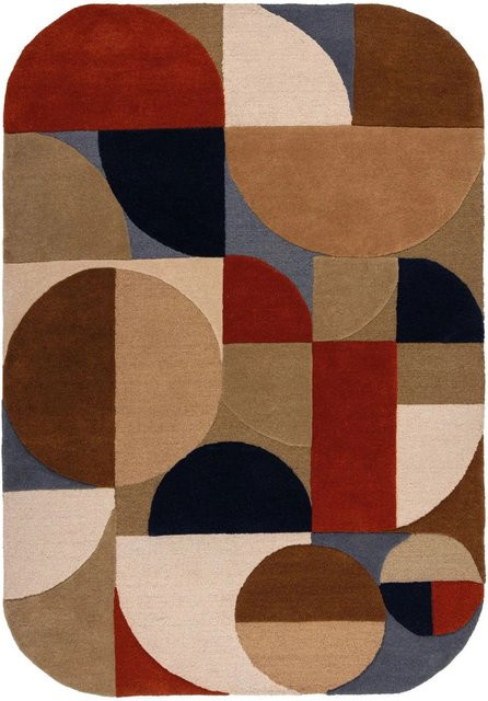 Flair Rugs Wollteppich Mia Arch in Terracotta und Multicolour mit High-Low-Effekt, B: 120 cm, L: 170 cm - Bild 1