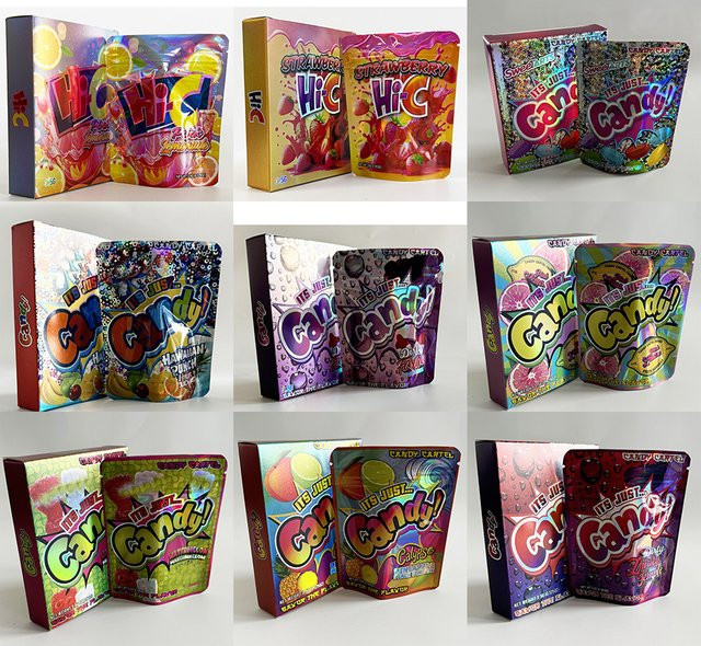 Combo Pack Box Set mit geruchsdichten Mylar-Beuteln aus Kunststoff und Papier, Mehrfarbig, 3,5 g Füllmenge - Bild 1