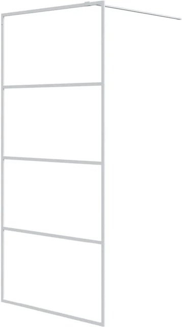 vidaXL Duschwand für begehbare Dusche aus ESG-Klarglas, Weiß, B: 90 cm, H: 195 cm - Bild 1