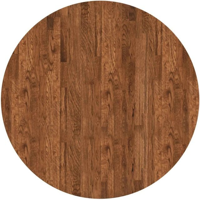 vidaXL Tischplatte aus Massivholz Eiche, rund, Hellbraun, Durchmesser: 90 cm, Höhe: 2,5 cm - Bild 1