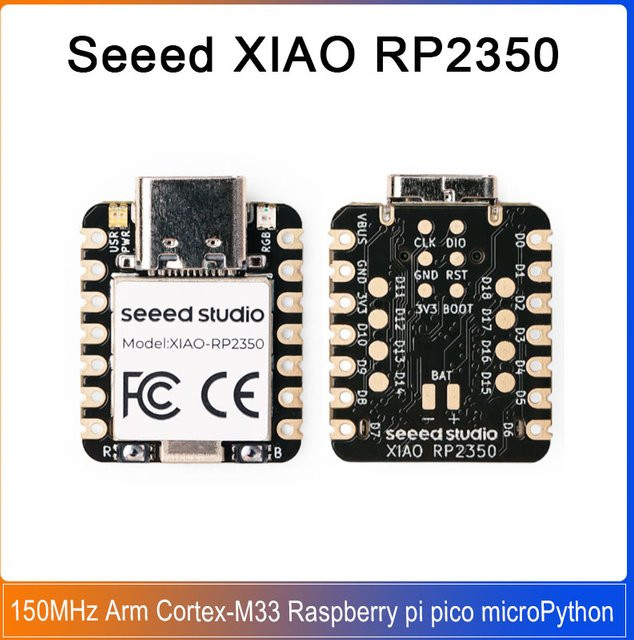 Seeed Studio XIAO RP2350 Entwicklungsboard 150MHz Arm Cortex-M33 in Schwarz mit MicroPython - Bild 1