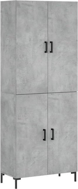 vidaXL Highboard Betongrau aus Holzwerkstoff und Metall B/T/H: 69,5 x 34 x 180 cm - Bild 1