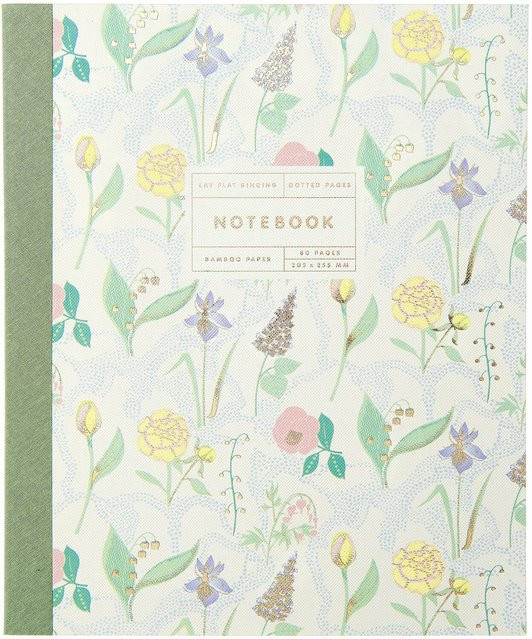 Rico Design Paper Poetry Notizbuch Sky L mit Blumen, Softcover, gepunktet, Multicolor, 80 Seiten aus Bambuspapier - Bild 1