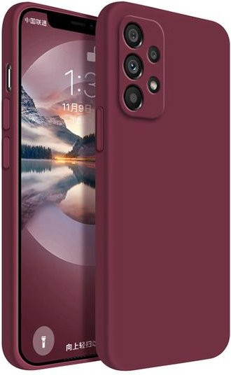 Flüssigsilikon-Telefonhülle für Samsung Galaxy A32 5G in Himbeere Pink/Rot - Bild 1