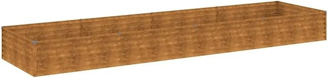 DELUKE Hochbeet AKSEL aus Cortenstahl in Braun-antik, unten offen, B/T/H: 387 x 100 x 36 cm - Bild 1