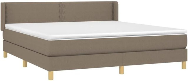 vidaXL Boxspringbett Hybrid mit Matratze, Farbe Taupe/Beige, B/T/H: 180 x 200 x 78 cm - Bild 1