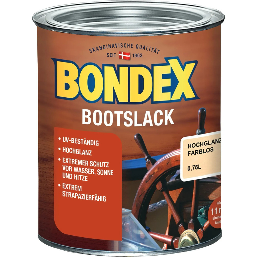 Bondex Bootlack Farblos Transparent 0,75 l lösemittelbasiert wetterfest - Bild 2