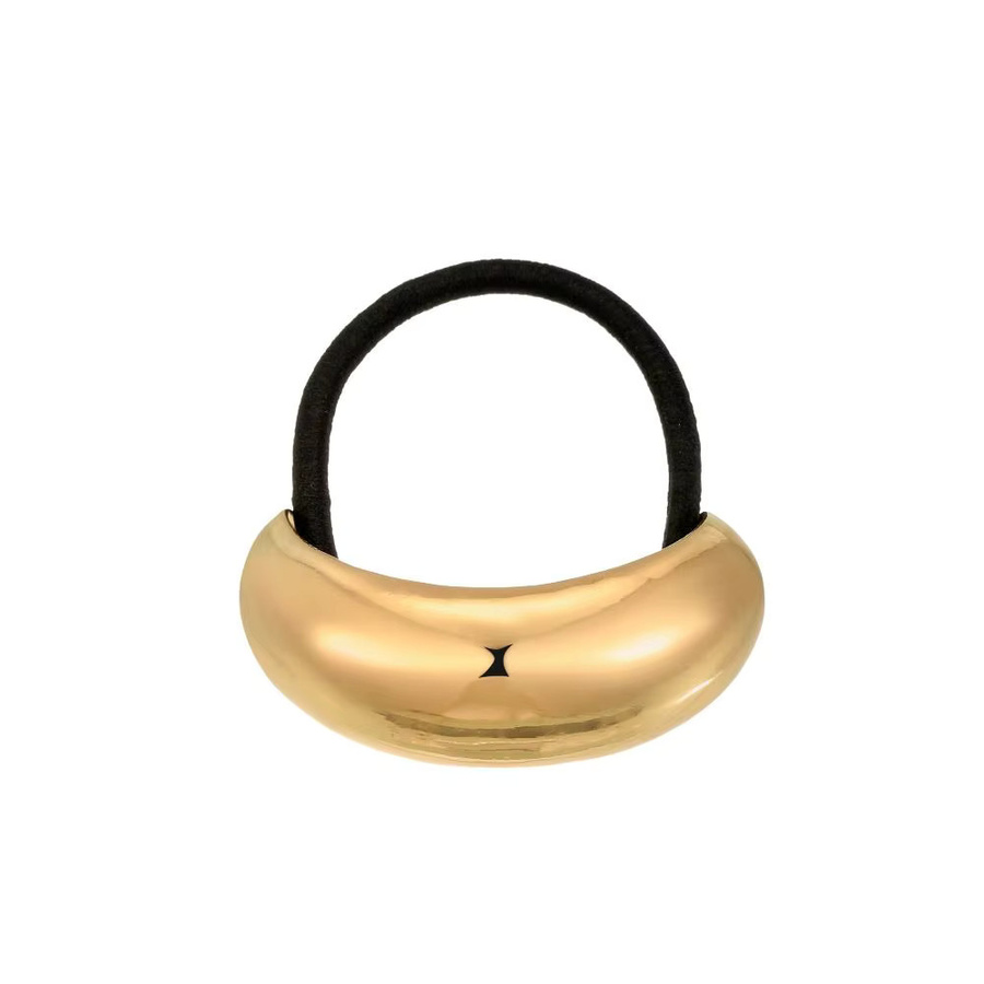 Haargummi Metall, U-förmig, Goldfarbe, geometrisch - Bild 3
