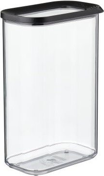 Mepal Vorratsdose Modula, schwarz und transparent, 2000 ml, luftdicht und stapelbar - Bild 1