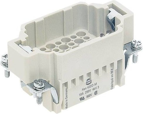 HARTING Stifteinsatz 42 Crimpen in Grau und Weiß, Artikelnummer 09162423001 - Bild 1