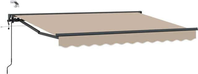 vidaXL Elektrische Ausziehbare Markise Beige B: 350 cm, T: 250 cm - Bild 1