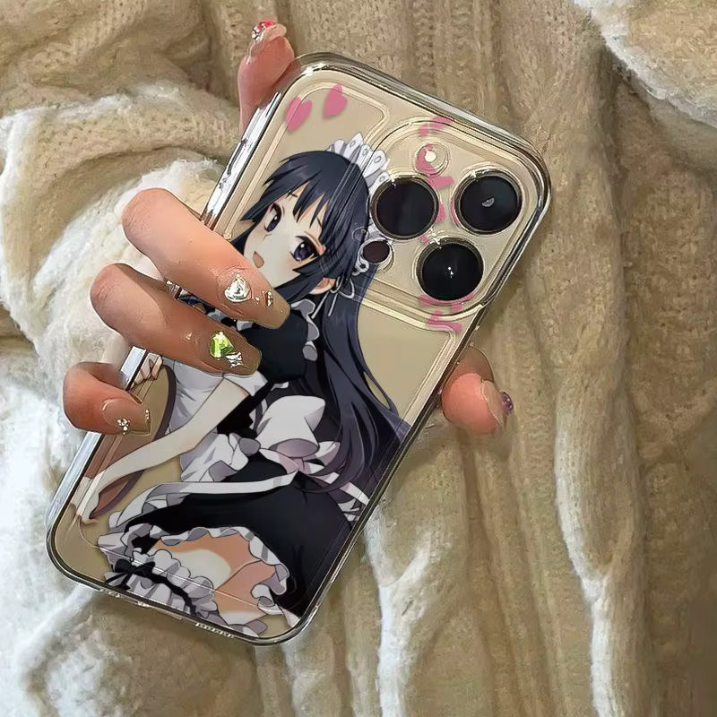 Transparente Anime Dienstmädchen Schutzhülle für dein iPhone (kompatibel mit iPhone 7 bis iPhone 17 Pro Max) - Bild 2