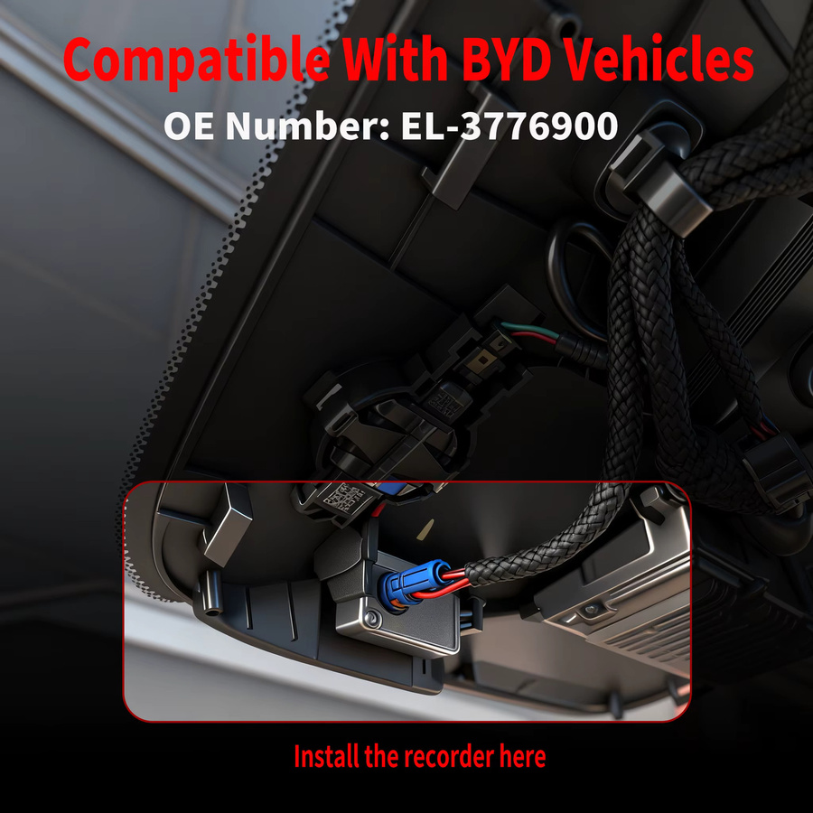 BYD DVR-Dashcam mit ADAS und GPS, Full HD 1080P Aufnahmekamera für Atto 3, Yuan Plus, Tang EV, Dolphin und Seal - Bild 3