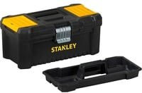 Stanley Werkzeugbox Essential aus Kunststoff mit Metallschließen, Schwarz, Breite: 40,64 cm, Höhe: 19,5 cm - Bild 1