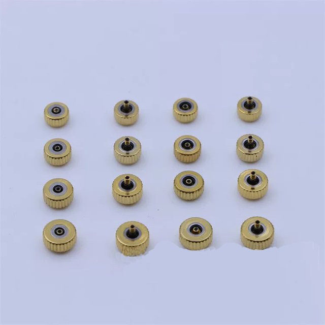 RACDONA Uhrenkrone Edelstahl, Gold, 2,0 mm Durchmesser, Unisex - Bild 1