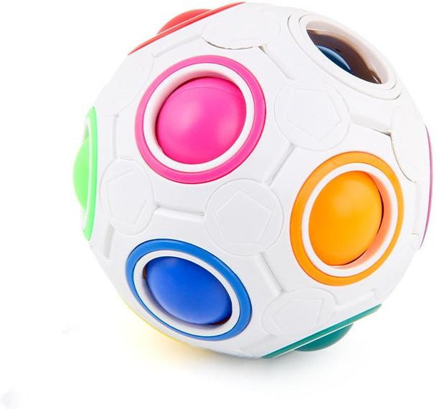Fashnics Regenbogen-Kugel-Puzzle, Antistress-Würfel, Fußball Zauberwürfel, Lernspielzeug - Bild 1