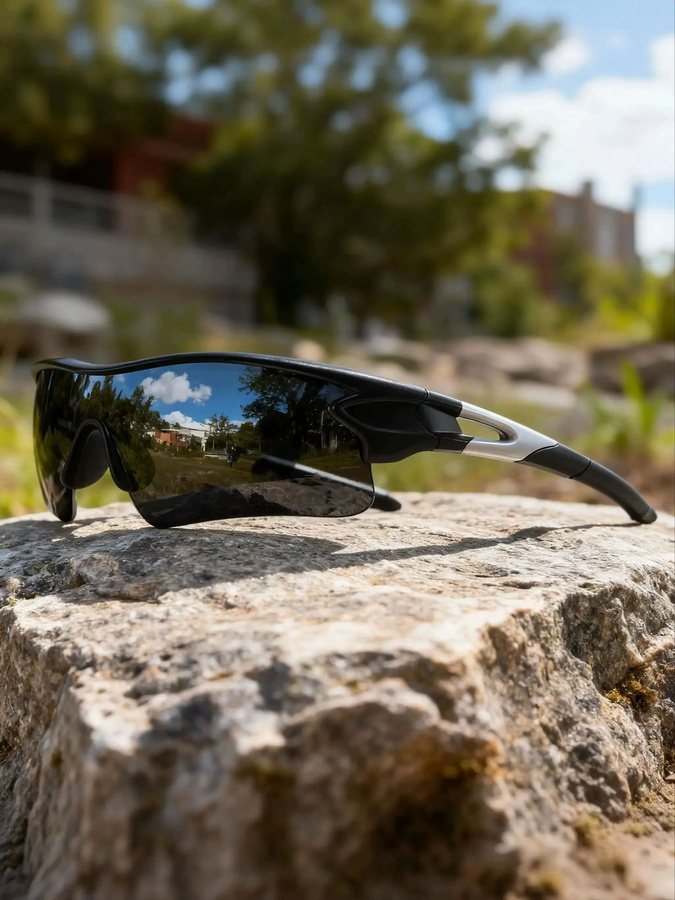 VEGUEROS Sonnenbrille, Wrap, Vollrand, Kunststoff, Multicolor, Schwarz - Bild 3