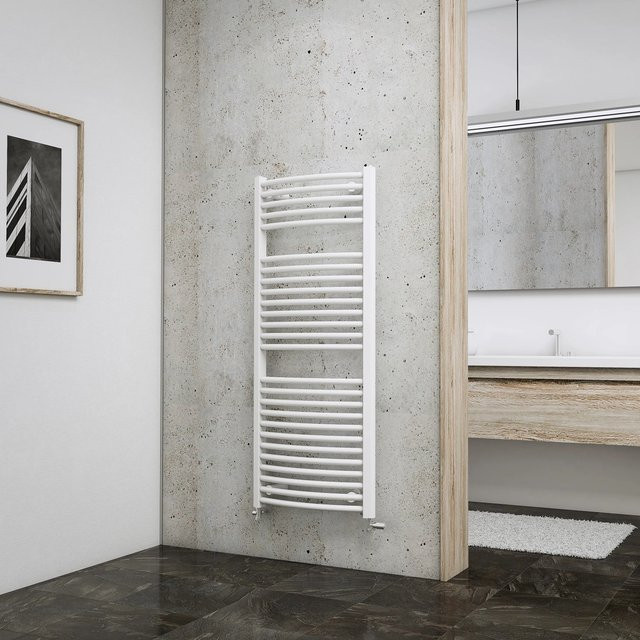Schulte Design-Heizkörper München Rund Weiß H x B: 121,5 x 50 cm - Bild 1