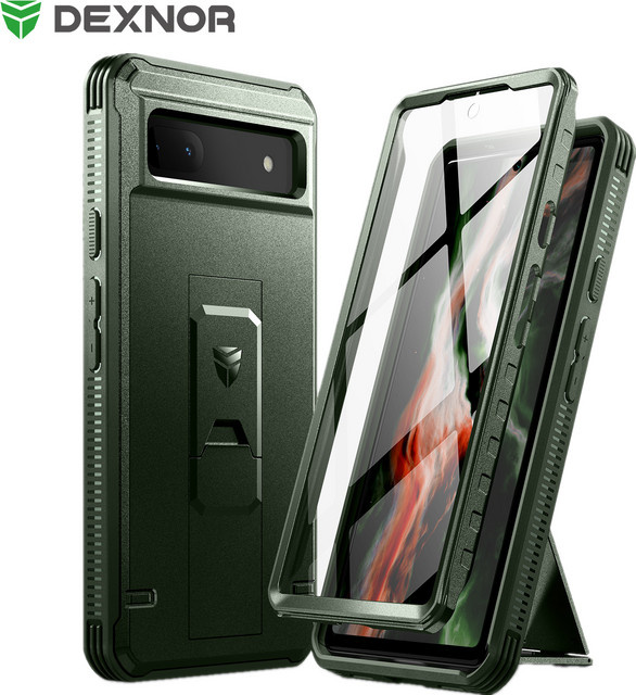Stoßfeste Militärschutzhülle mit integriertem Displayschutz für Google Pixel 6a in Blau - Bild 1