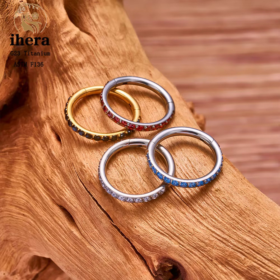 ihera Nasenring Titan, Zirkonia, Unisex - Bild 2