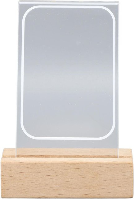 Tooarts Bilderrahmen aus transparentem Acryl mit weißem Holzsockel für 3-Zoll-Fotos - Bild 1