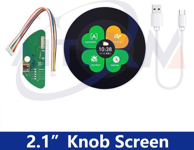 AITEXM ROBOT ESP32-S3-Modul mit 2,1 Zoll rundem IPS-Farb-LCD-Display und magnetischem Encoderknopf, N16R8 ST7701, 2,4G WIFI - Bild 1