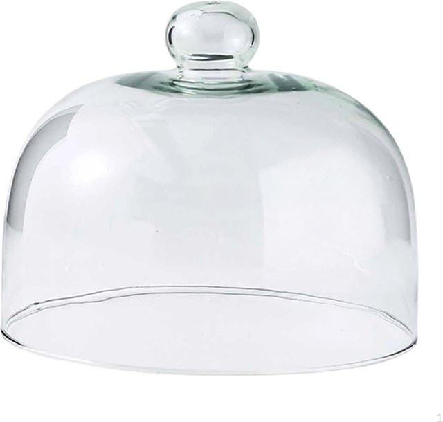 Transparente Glas-Kuchenhaube von Qiline B: 18,5 cm, H: 22,5 cm - Bild 1