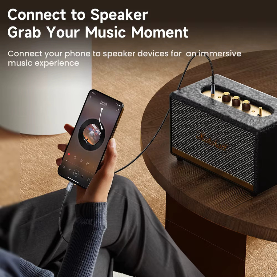 Toocki Audio-Adapterkabel USB-C auf 3,5-mm-Klinkenstecker in Schwarz - Bild 2