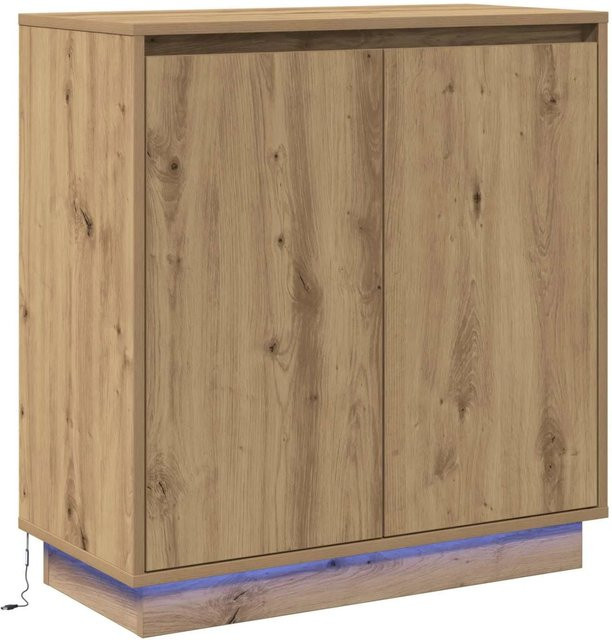 vidaXL LED-Sideboard modern in Artisan-Eiche, B/T/H: 71 x 34,5 x 75 cm - Bild 1