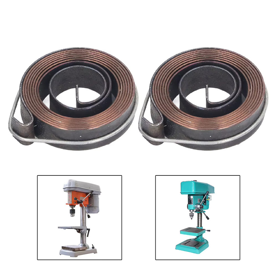 Vibratite 2er-Set Bohrmaschinen-Federzufuhr-Rücklauf-Schraubenfederbaugruppe in Silber, Maße: 0,7 x 6 x 35 mm - Bild 2