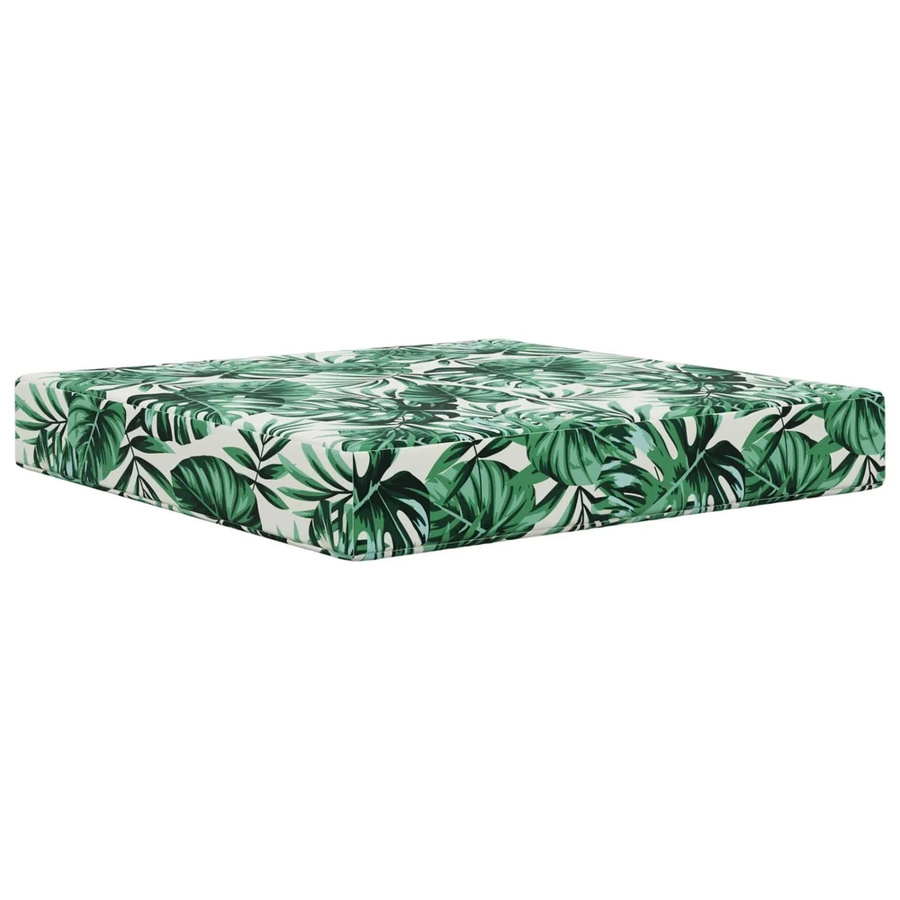 vidaXL Sofakissen für Draußen mit Blattmuster in Grün, Polyester, B/T/H: 60 x 60 x 8 cm - Bild 2