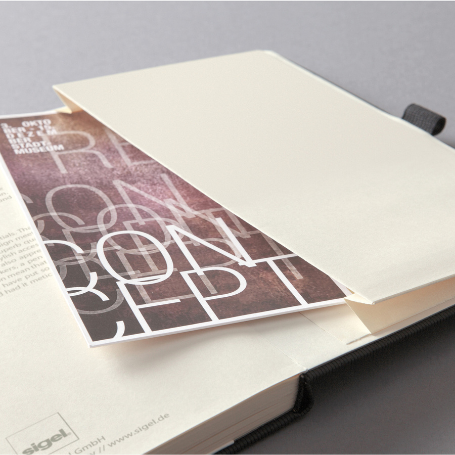 SIGEL Conceptum Notizbuch DIN A5 mit Softcover, blau, kariert, mit elastischem Verschluss und Lesezeichen - Bild 2
