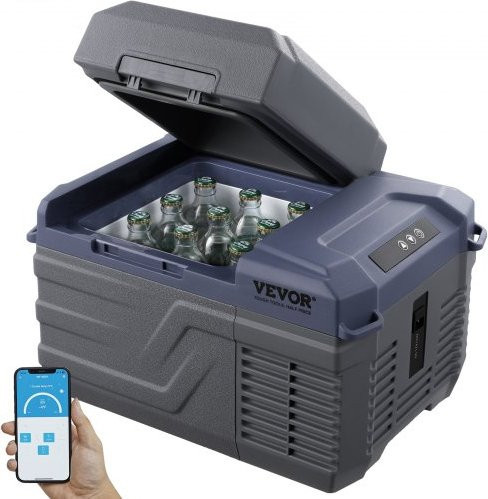 VEVOR Autokühlschrank 12 Liter Einzelzone Kompressorkühlschrank Grau - Bild 1