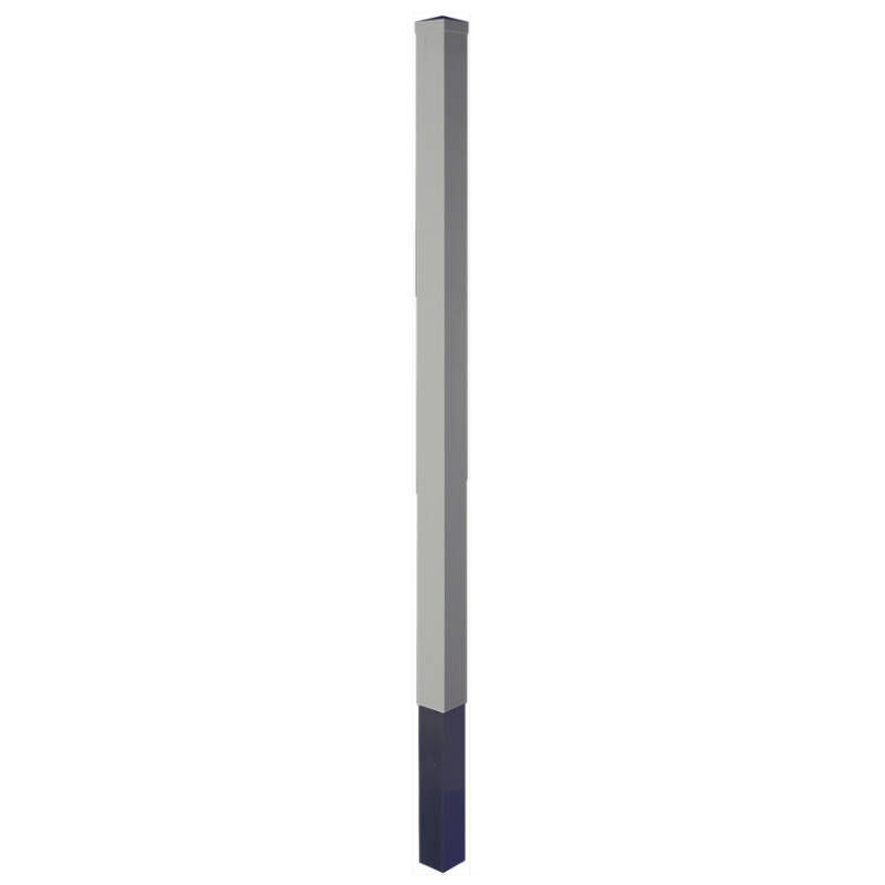 T&J Pfosten TRENDLINE quadratisch aus Kunststoff und Stahl in Weiß und Grau B/T/H: 10 x 10 x 10 cm - Bild 1