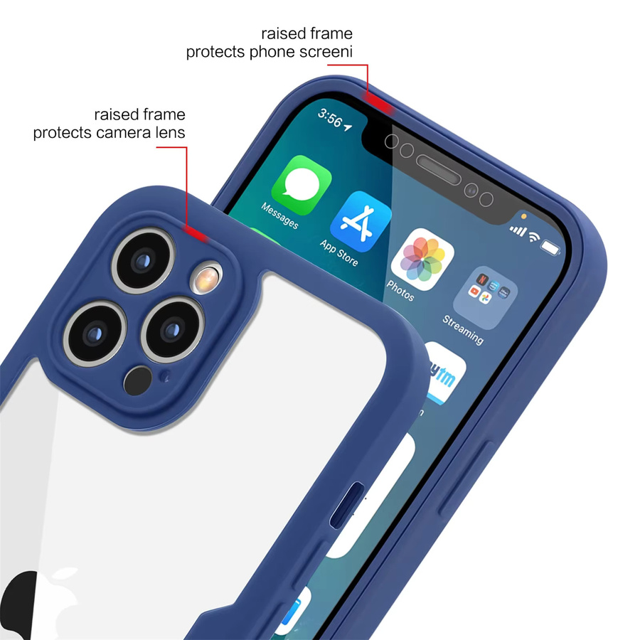 szHAIyu Stoßfeste 360° Transparente Handyhülle mit Kameraschutz und Vollbildschirmschutz für iPhone 17 Air 16 15 14 13 12 11 Pro Max XR 7 8 Plus - Bild 1
