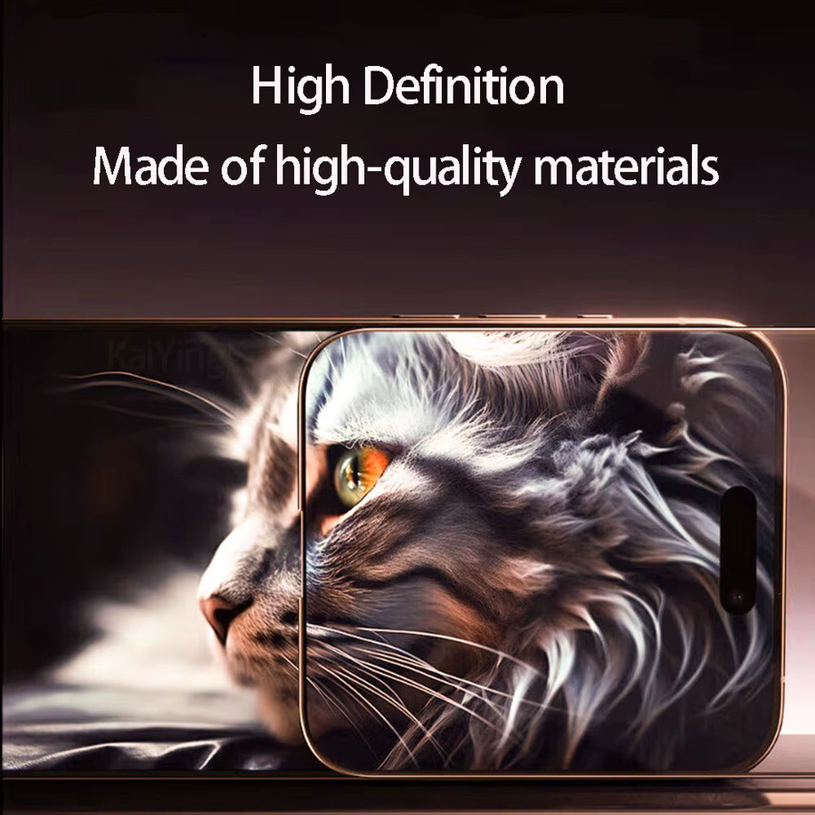 KaiYingF Anti-Spy Displayschutz aus gehärtetem Glas für iPhone 16 15 14 13 12 11 Pro XS Max X XR, transparente Vollabdeckung, 2/4 Stück - Bild 5