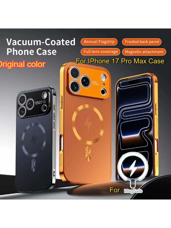 Magnetische iPhone Handyhülle mit MagSafe und Kameraobjektiv-Schutz in Orange - Bild 6